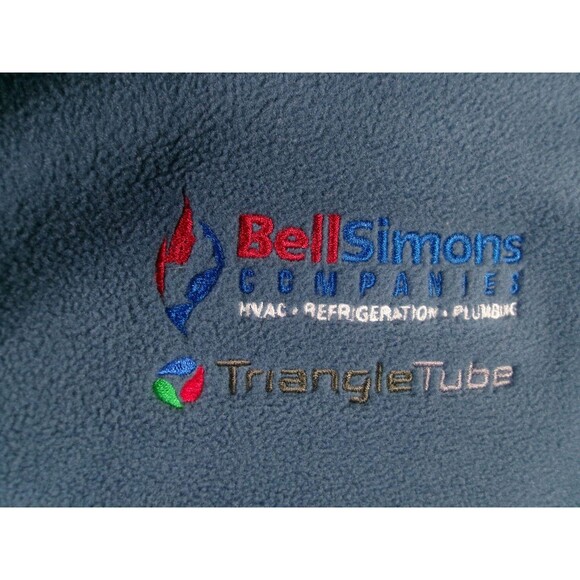 Forester Fleece Vest Mens L Blue Full Zip Embroidered BellSimons TriangleTube - Picture 3 of 9